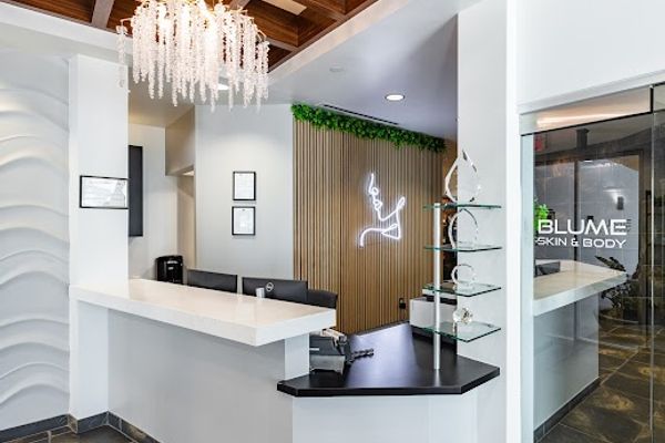 Clean, professional medical spa treatment room with neutral tones at Blume Skin & Body in Scottsdale