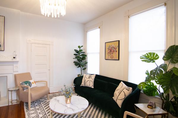 Clean, professional medical spa treatment room with neutral tones at Refine Aesthetics in Austin
